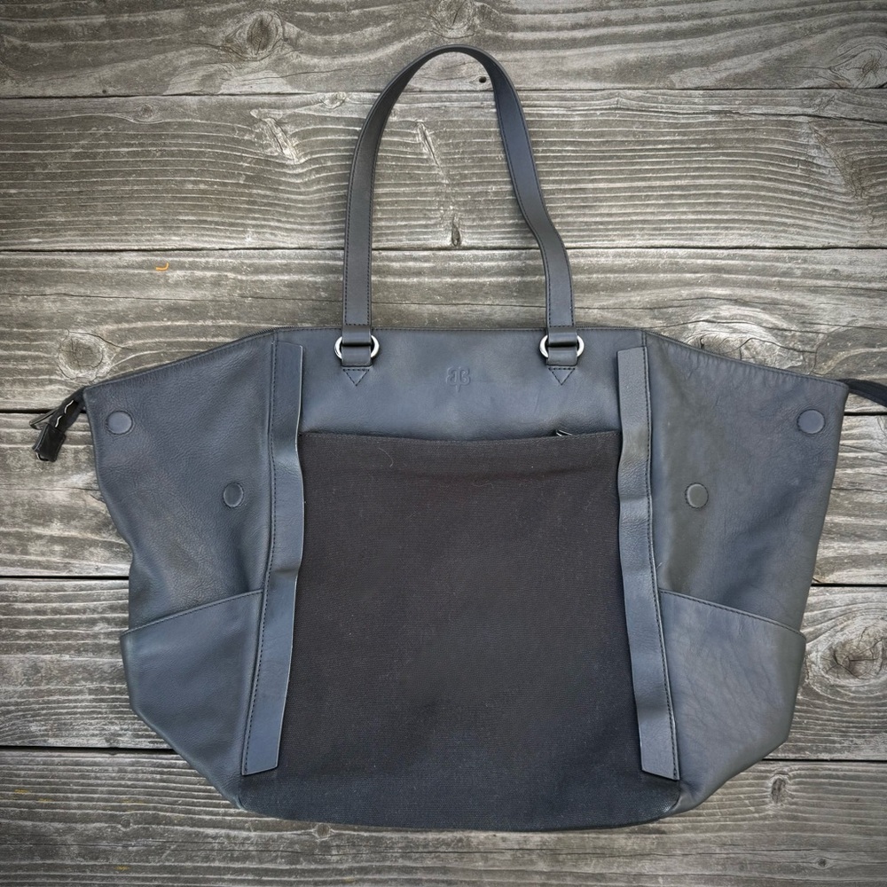 Betabrand leather Travel Tote. Converts to Backpack
